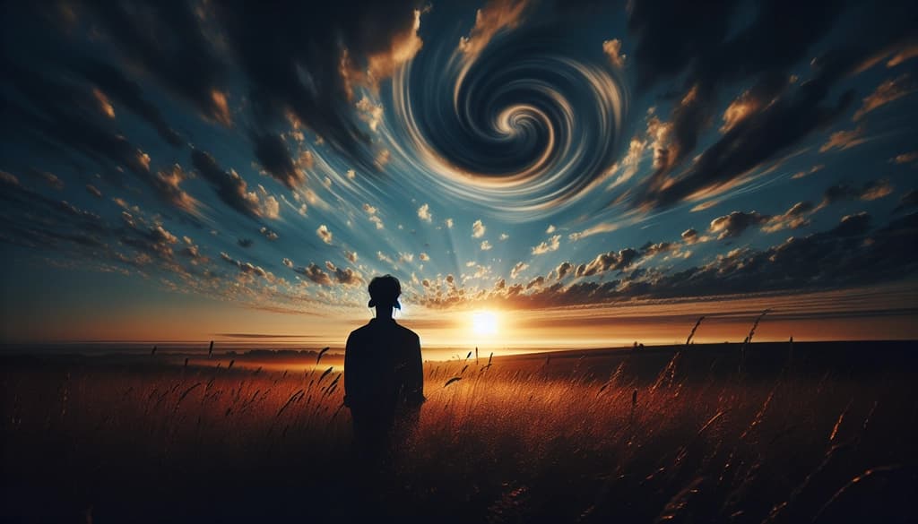 Person in dawn light, attuned to nature’s stillness, quietly listening for inner guidance toward purpose.