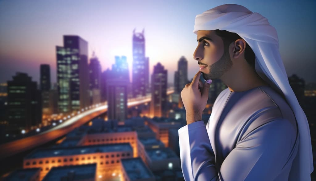 Person reflecting quietly on a rooftop at sunset, city skyline in background.